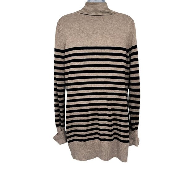 Red by Buckle Striped Long Sleeve Open Front Draped Knit Cardigan Sweater Top - Picture 2 of 8